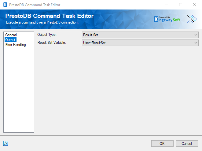 PrestoDB Command Task - Output